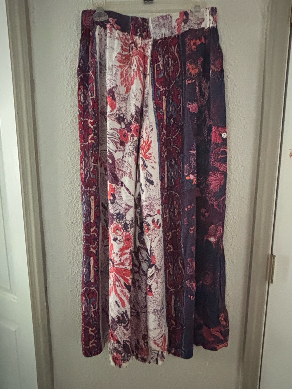 Free People Festive Vibrant Peloza Pants with partial elastic waistband SZ Small